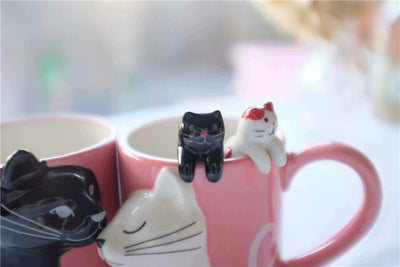 Taza Artesanal para Pareja Gatos Enamorados - Image 12