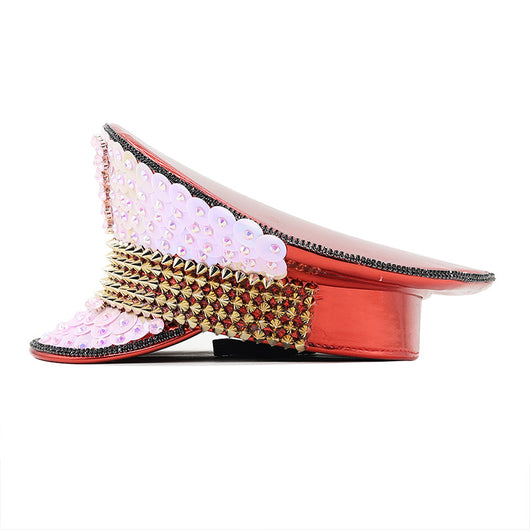 Gorra de Fiesta Rosa con Lentejuelas y Diamantes para Bodas y Eventos - Image 24