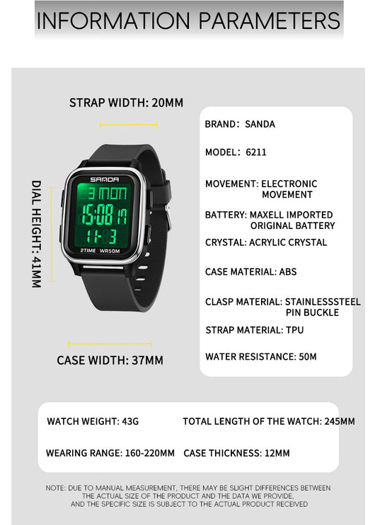 Reloj Multifuncional Unisex con Alarma y Pantalla Digital - Image 27