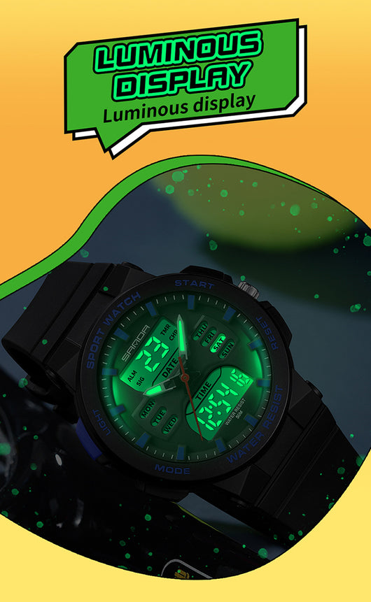 Reloj Deportivo Dual Display Luminoso Resistente al Agua - Image 14