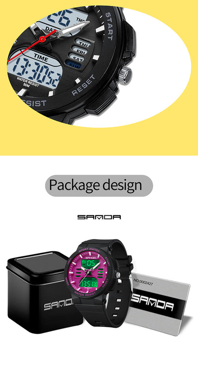 Reloj Deportivo Dual Display Luminoso Resistente al Agua - Image 15