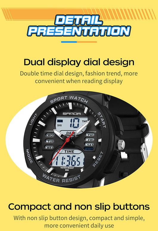 Reloj Deportivo Dual Display Luminoso Resistente al Agua - Image 16