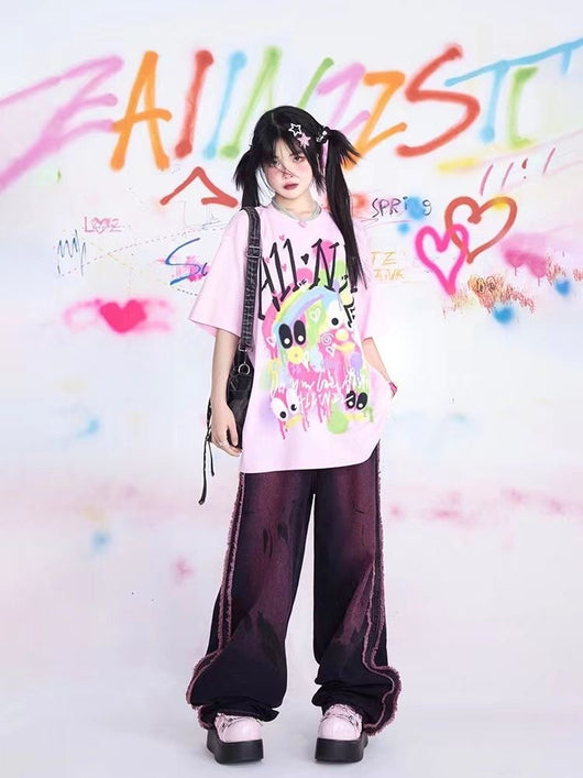 Remera Urbana de Graffiti Hip-hop para Mujer - Image 13