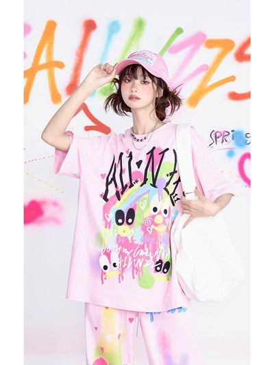 Remera Urbana de Graffiti Hip-hop para Mujer - Image 16
