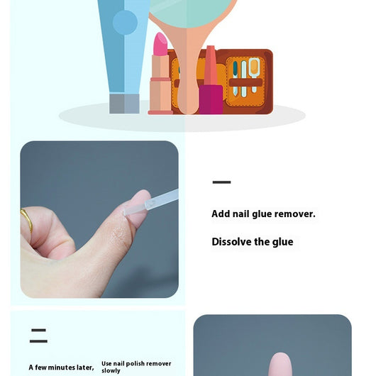 Uñas Postizas Diseño Gato Ojos de Gato Cielo Estrellado Azul con Removedor UV - Image 28