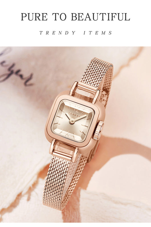 Reloj de Malla Cuarzo Diseño Minimalista con Números Romanos Resistente al Agua - Image 16