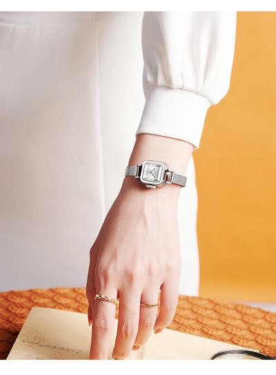 Reloj de Malla Cuarzo Diseño Minimalista con Números Romanos Resistente al Agua - Image 23