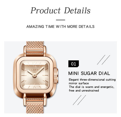 Reloj de Malla Cuarzo Diseño Minimalista con Números Romanos Resistente al Agua - Image 25
