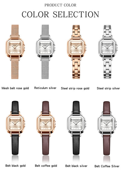 Reloj de Malla Cuarzo Diseño Minimalista con Números Romanos Resistente al Agua - Image 27