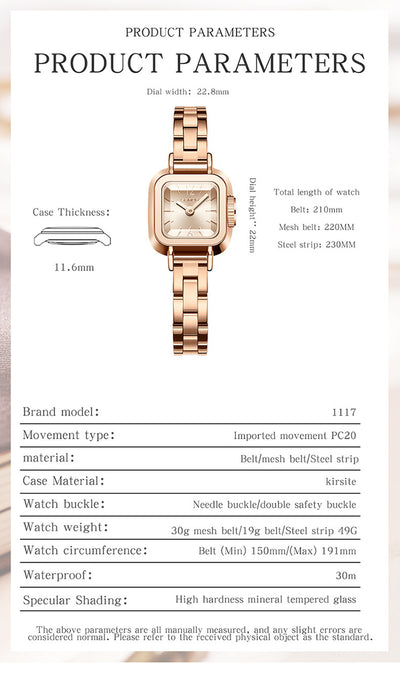 Reloj de Malla Cuarzo Diseño Minimalista con Números Romanos Resistente al Agua - Image 28