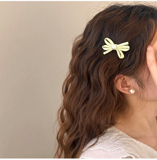 Clips de Cabello con Moño de Perla - Par de Horquillas Pato Laterales - Image 31