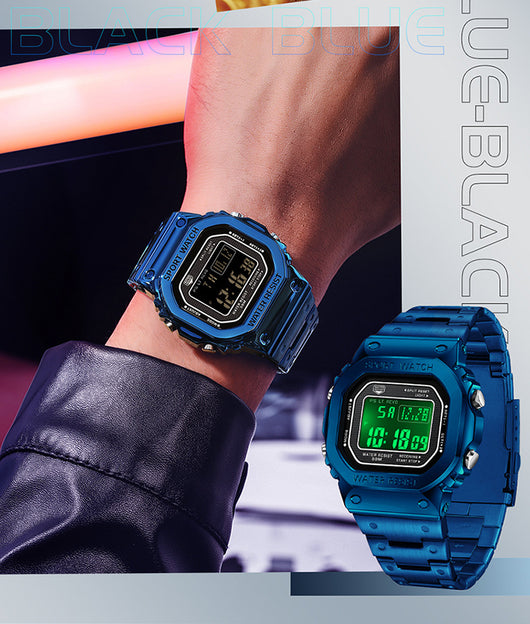 Reloj Deportivo Cuadrado Multifuncional con Luz Táctil y Resistencia al Agua - Image 18