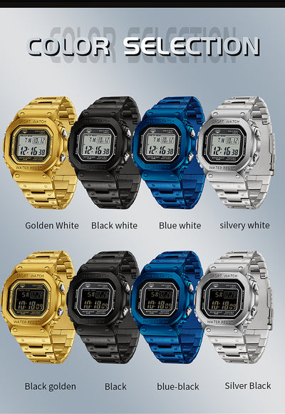 Reloj Deportivo Cuadrado Multifuncional con Luz Táctil y Resistencia al Agua - Image 23