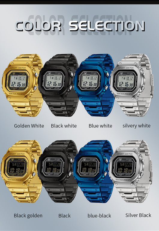 Reloj Deportivo Cuadrado Multifuncional con Luz Táctil y Resistencia al Agua - Image 23