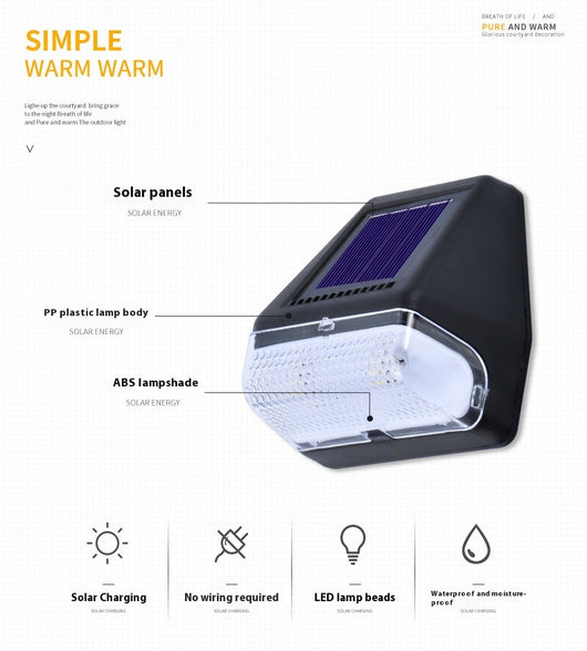 Luz LED Solar para Escaleras y Cercas - Lámpara Impermeable para Jardín - Image 8