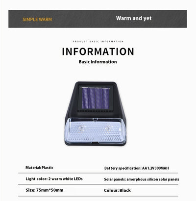 Luz LED Solar para Escaleras y Cercas - Lámpara Impermeable para Jardín - Image 12