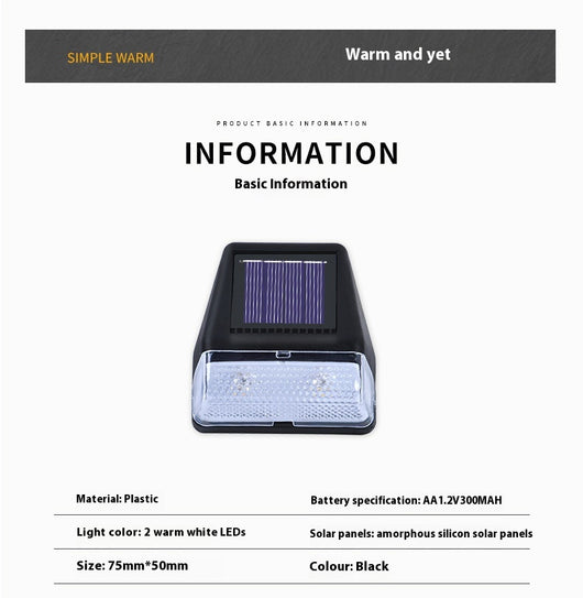 Luz LED Solar para Escaleras y Cercas - Lámpara Impermeable para Jardín - Image 12
