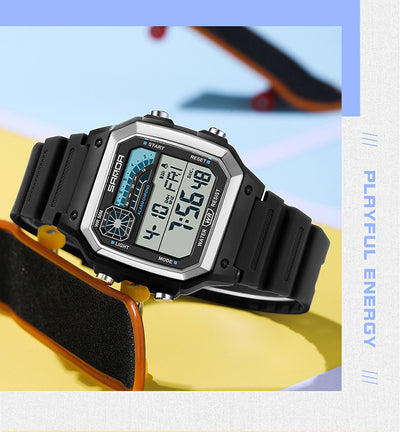 Reloj Deportivo Cuadrado Delgado con Luz Nocturna y Resistencia al Agua - Image 15