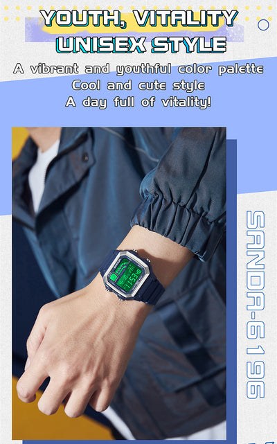 Reloj Deportivo Cuadrado Delgado con Luz Nocturna y Resistencia al Agua - Image 19