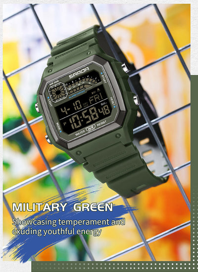 Reloj Deportivo Cuadrado Delgado con Luz Nocturna y Resistencia al Agua - Image 23