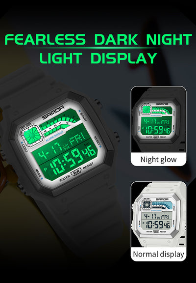 Reloj Deportivo Cuadrado Delgado con Luz Nocturna y Resistencia al Agua - Image 24