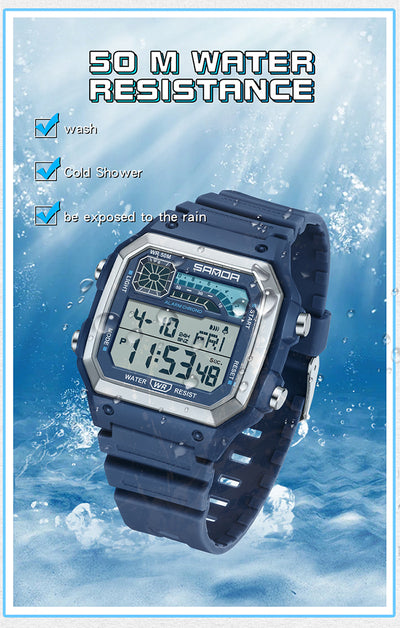 Reloj Deportivo Cuadrado Delgado con Luz Nocturna y Resistencia al Agua - Image 30