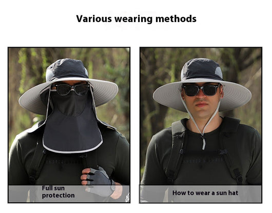 Gorro Solar de Ala Ancha con Ventilador y Secado Rápido - Image 22