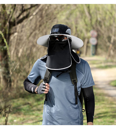 Gorro Solar de Ala Ancha con Ventilador y Secado Rápido - Image 24