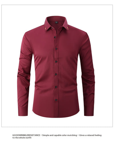 Camisa Hombre Colores Sólidos Primavera - Image 12