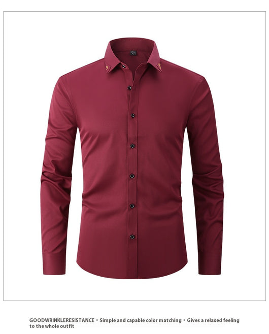 Camisa Hombre Colores Sólidos Primavera - Image 12