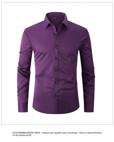 Camisa Hombre Colores Sólidos Primavera - Image 15