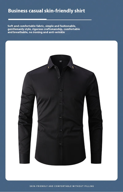 Camisa Hombre Colores Sólidos Primavera - Image 16