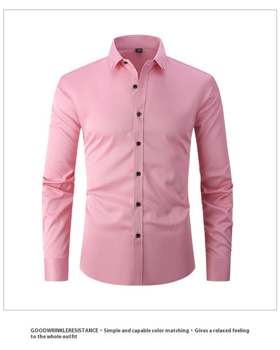 Camisa Hombre Colores Sólidos Primavera - Image 19