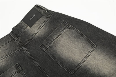 Shorts de Mezclilla Suelta con Detalles de Pintura Contrast para Hombre - Image 21