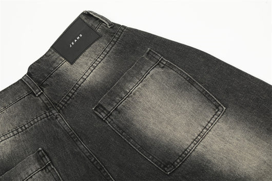 Shorts de Mezclilla Suelta con Detalles de Pintura Contrast para Hombre - Image 21