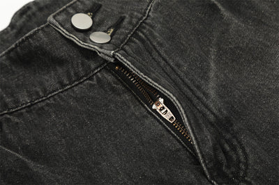 Shorts de Mezclilla Suelta con Detalles de Pintura Contrast para Hombre - Image 23