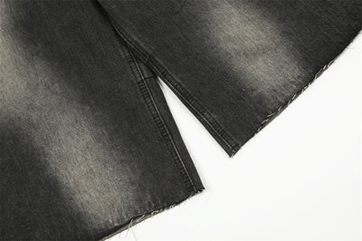 Shorts de Mezclilla Suelta con Detalles de Pintura Contrast para Hombre - Image 31