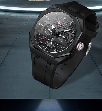 Reloj de Cuarzo Impermeable con Escala de Rayas y Seis Agujas - Diseño Moderno - Image 12