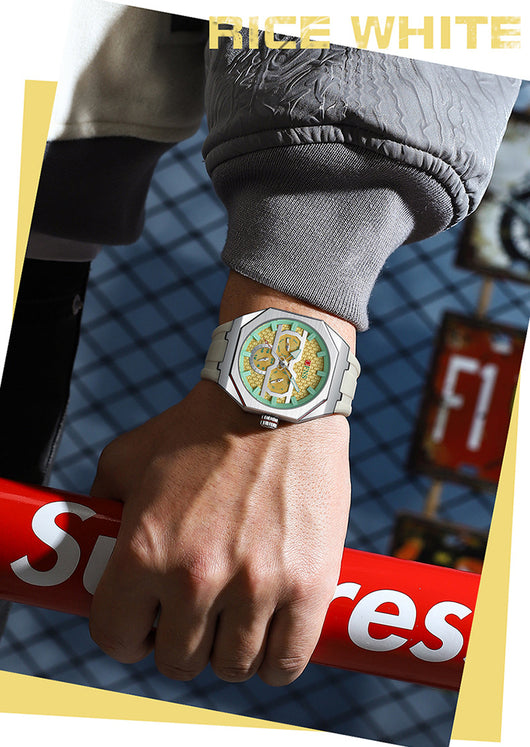 Reloj de Cuarzo Impermeable con Escala de Rayas y Seis Agujas - Diseño Moderno - Image 15