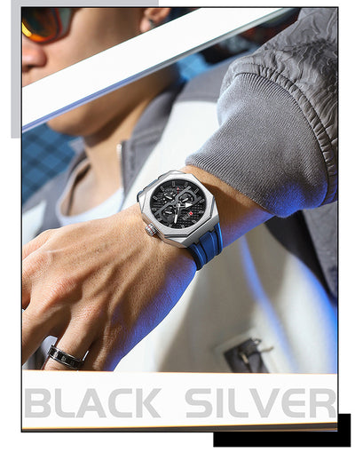 Reloj de Cuarzo Impermeable con Escala de Rayas y Seis Agujas - Diseño Moderno - Image 17