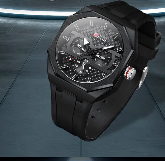 Reloj de Cuarzo Impermeable con Escala de Rayas y Seis Agujas - Diseño Moderno - Image 19