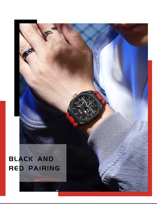 Reloj de Cuarzo Impermeable con Escala de Rayas y Seis Agujas - Diseño Moderno - Image 21