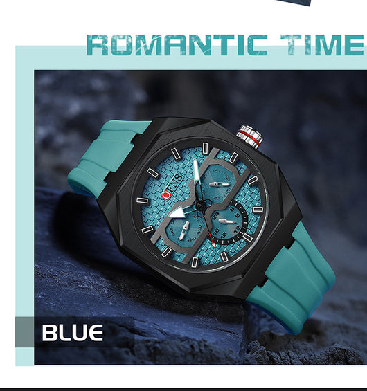 Reloj de Cuarzo Impermeable con Escala de Rayas y Seis Agujas - Diseño Moderno - Image 22