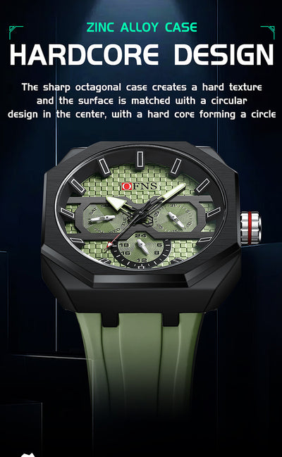 Reloj de Cuarzo Impermeable con Escala de Rayas y Seis Agujas - Diseño Moderno - Image 23