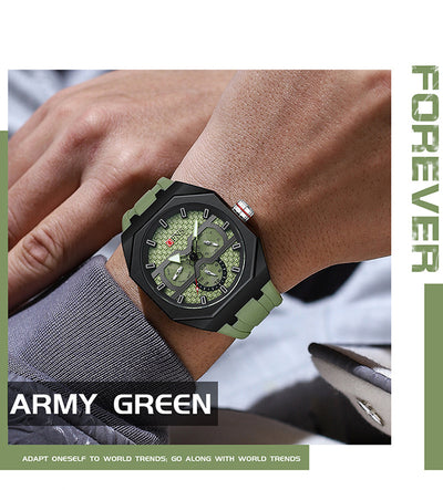 Reloj de Cuarzo Impermeable con Escala de Rayas y Seis Agujas - Diseño Moderno - Image 29