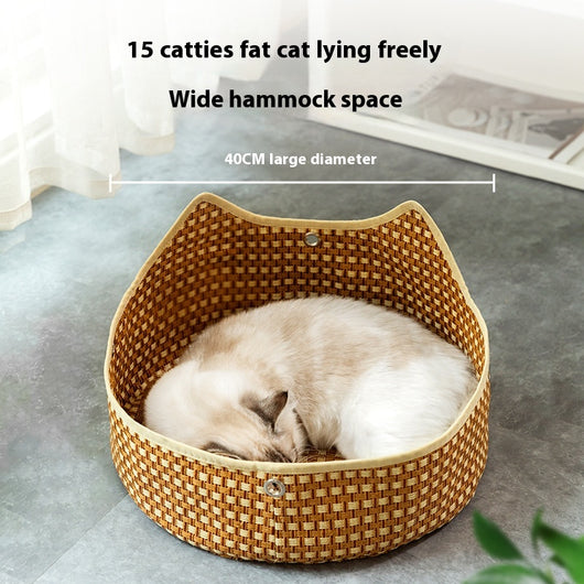 Nido de Ratán para Gatos - Hamaca Cómoda Primavera Verano - Image 11