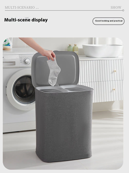 Canasta de Tela para Ropa Sucia con Tapa - Organizador Multifunción - Image 22