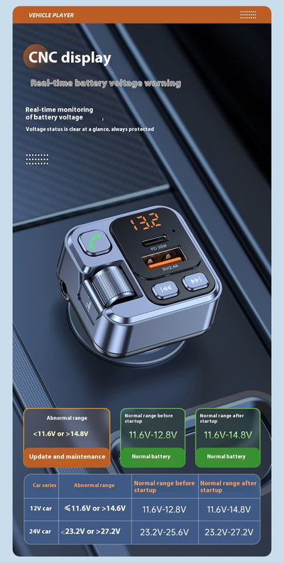 Receptor Bluetooth MP3 con Cargador Rápido para Auto - Image 7