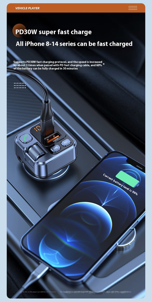 Receptor Bluetooth MP3 con Cargador Rápido para Auto - Image 16