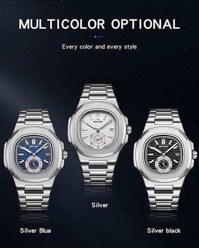 Reloj de Pulsera Hombre Acero Inoxidable Calendario Luminoso Resistente al Agua - Image 8